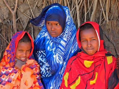 Abaya Fashion Manufacturers on Three Ethiopian Girls Wearing Traditional Modest Clothing